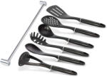 Berlinger Haus Set de ustensile de bucătărie Berlinger Haus BH-6327 Black Silver Collection 7 piese din oțel inoxidabil cu suport (BH-6327)