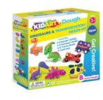 Kid Art Kid Art: Set de lut dinozauri și vehicule, 8 culori