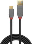 Lindy Anthra Line USB 3.1-A Apa - USB-C Apa Adatkábel - 1 m, Fekete