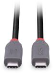 Lindy Anthra Line USB-C Apa - USB-C Apa 4.0 Gen 3x2 Adat és Töltőkábel - 0.8 m, Fekete