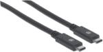 Manhattan USB3.1-C - USB3.1-C Adat- és Töltőkábel - 2 m, Fekete