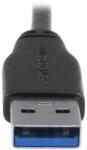 StarTech USB3AU2 mLS Micro USB 3.0 - Micro USB "L" Slim Adat/Töltőkábel - 2 m, Fekete