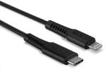 Lindy 31285 USB-C Apa - Lightning Apa 2.0 Adat és Töltőkábel - 0.5 m, Fekete