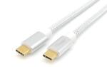 Equip 128356 USB-C Apa - USB-C Apa 3.2 Adat és Töltő Kábel - 1 m, Fehér (128356)