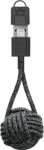 Native Union USB-A Apa - Lightning Apa 2.0 Adat és Töltő Kábel - 0.15 m, Fekete