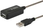 SAVIO CL-130 USB-A Apa - USB-A Anya 2.0 Aktív Hosszabbítő Kábel - 10 m, Fekete (CL-130)
