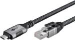 Goobay 70752 USB Type-C Apa - RJ45 Apa Adatkábel - 5 m, Fekete/Szürke