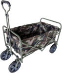  Fém kézikocsi, összecsukható kerti kocsi ponyvával, terepmintás (HT5103A)