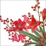 Ambiente Christmas Bouquet White papírszalvéta 33x33cm, 20db-os - szep-otthon