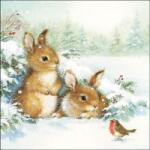 Ambiente Friends in snow papírszalvéta 33x33cm, 20db-os