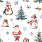 Ambiente Christmas trio white papírszalvéta 33x33cm, 20db-os - szep-otthon