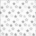 Ambiente Stars All Over Silver papírszalvéta 33x33 cm, 20 db-os