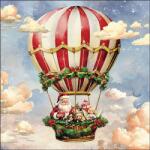 Ambiente Santa's air balloon papírszalvéta 33x33cm, 20db-os