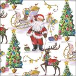Ambiente Karácsonyi szalvéta 33x33cm, 20db-os - Laughing Santa