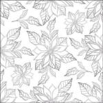Ambiente Poinsettia outline silver papírszalvéta 33x33cm, 20db-os - szep-otthon