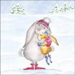 Ambiente Snow rabbits papírszalvéta 33x33cm, 20db-os