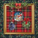 Ambiente Baubles in frame papírszalvéta 33x33cm, 20db-os
