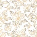 Ambiente Poinsettia outline gold papírszalvéta 33x33cm, 20db-os - szep-otthon