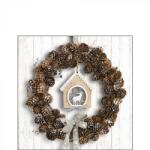 Ambiente Pine Cone Wreath papírszalvéta 25x25cm, 20 db-os