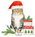 PPD Christmas Kitty papírszalvéta 33x33cm, 20 db-os