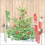 PPD Christmas Skiing papírszalvéta 33x33cm, 20 db-os - szep-otthon