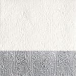 Ambiente Elegance Dip Silver papírszalvéta 33x33 cm, 20 db-os