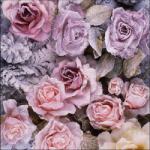 Ambiente Winter Roses papírszalvéta 33x33cm, 20 db-os