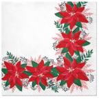 PAW Lovely Poinsettia papírszalvéta 33x33cm, 20 db-os