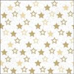 Ambiente Stars All Over Gold papírszalvéta 33x33 cm, 20 db-os