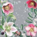 Ambiente Helleborus Orientalis Grey papírszalvéta 33x33cm, 20 db-os