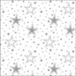 Ambiente Night sky silver/white papírszalvéta 33x33cm, 20db-os