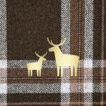 PPD Check brown and Deer papírszalvéta 33x33cm, 20db-os - szep-otthon