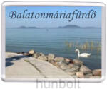  Balatonmáriafürdő - Balaton, hattyúval, hűtőmágnes (műanyag keretes)