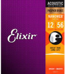 Elixir 16077 NANOWEB Light/Medium, Струни за акустична китара 12-56, Phosphor Bronze (NWPB12-56A)