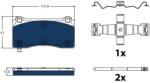 TRW set placute frana, frana disc TRW ELECTRIC BLUE GDB2431BTE (GDB2431BTE)