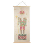 Clayre & Eef Fali vászonkép alul/felül fa kerettel 70x2x150cm, Nutcracker (5WK0052)