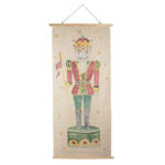 Clayre & Eef Fali vászonkép alul/felül fa kerettel 70x2x150cm, Nutcracker (5WK0054)