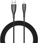VEGER kábel, USB A to Lightning 2, 4A V105 1, 2 m - fekete (ipro-372379)