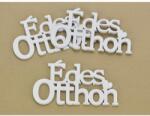  Fa "Édes Otthon" felirat koszorúra fehér 8x13, 5cm 3db/csomag