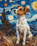 Ideyka Set pictura pe numere, cu sasiu, Un adorabil jack russell, 40x50 cm (KHO6596) Carte de colorat