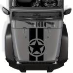 AVEX Sticker autoadeziv pentru vehicule Off Road, model "Army Star", dimensiune 90 x 43 cm, culoare Neagra