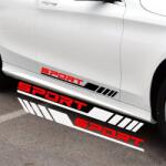 AVEX Set 2 stickere autoadezive Tuning in doua culori, model "Racing Stripes V3", dimensiune 58 cm, culoare Negru + Rosu