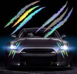 AVEX Set 2 stickere autoadezive Tuning, model "Monster Scratches", dimensiune 37 x 9 cm, culoare Holografic