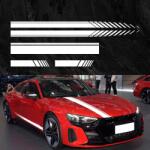 AVEX Set 5 stickere autoadezive Tuning, model "Racing Stripes V1", dimensiune 190 cm, culoare Alba
