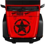AVEX Sticker autoadeziv pentru vehicule Off Road, model "Rusted Army Star", dimensiune 50 x 50 cm, culoare Neagra