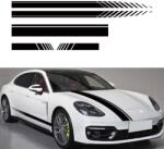 AVEX Set 5 stickere autoadezive Tuning, model "Racing Stripes V1", dimensiune 190 cm, culoare Neagra
