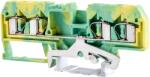Tracon Electric Tracon TSKC4/4JD Védővezető ipari sorozatkapocs, rugós, sínre, zöld/sárga 800V 26A 0.08-4 mm2 4P (TSKC4/4JD)