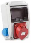 TP Electric Ipari Doboz Szerelt 130x220 1x(5p16a) + 2x(2p+f) Oldalsó Ip44 3318-002-5000 (3318-002-5000)