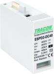 Tracon Electric Tracon ESPD2-DC40-600VO T2 DC típusú V túlfeszültség levezető betét 600V Ucpv: 800V, In: 20kA, Imax: 40kA, Up: 2, 6kV, Var (ESPD2-DC40-600VO)