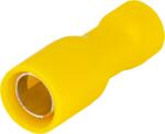 Tracon Electric Tracon SHA4 Szigetelt hengeres csatlakozó aljzat, elektrolitréz, sárga 6mm2, (d1=3, 5mm, d2=5mm), PVC (SHA4)
